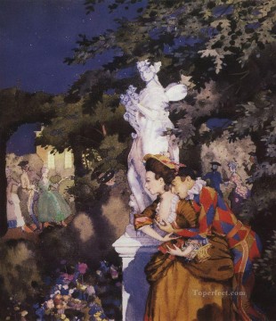 Nude Painting - in love with harlequin Konstantin Somov sexual naked nude